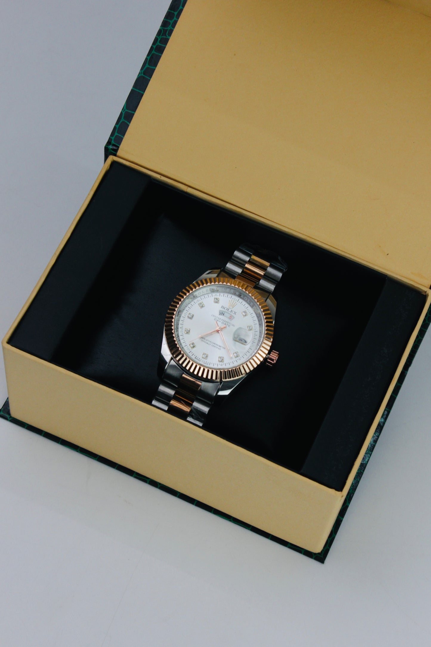 Rolex Submariner Date Golden And Silver Stainless Steel Watch