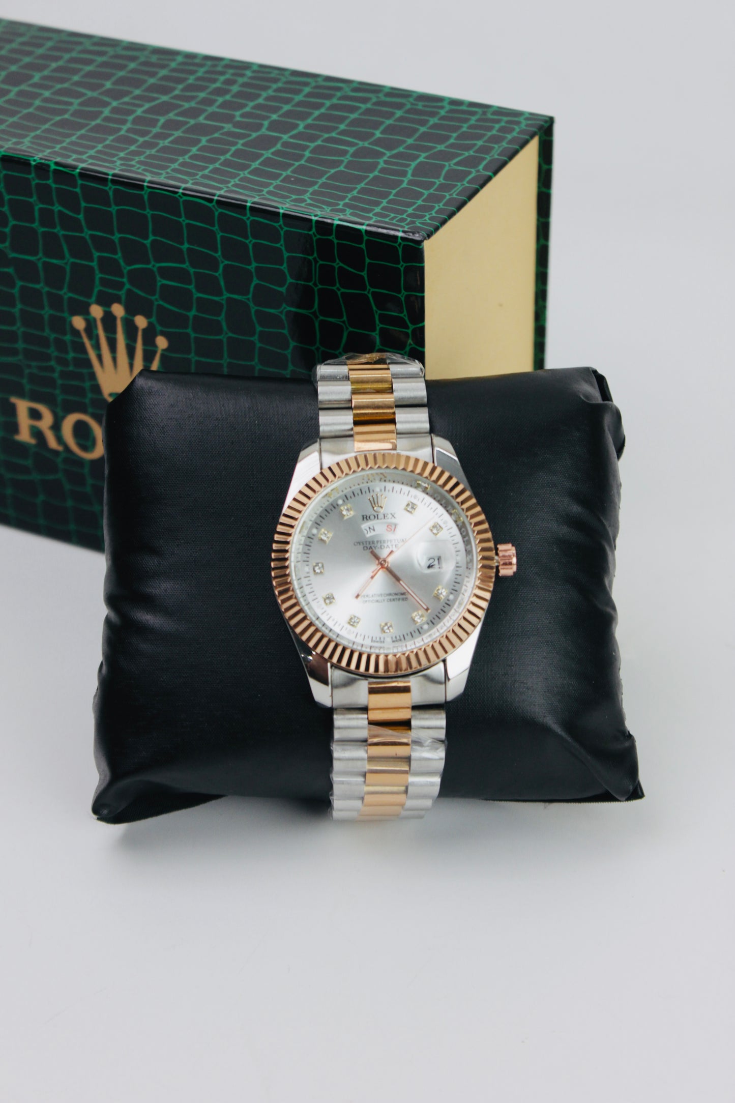 Rolex Submariner Date Golden And Silver Stainless Steel Watch