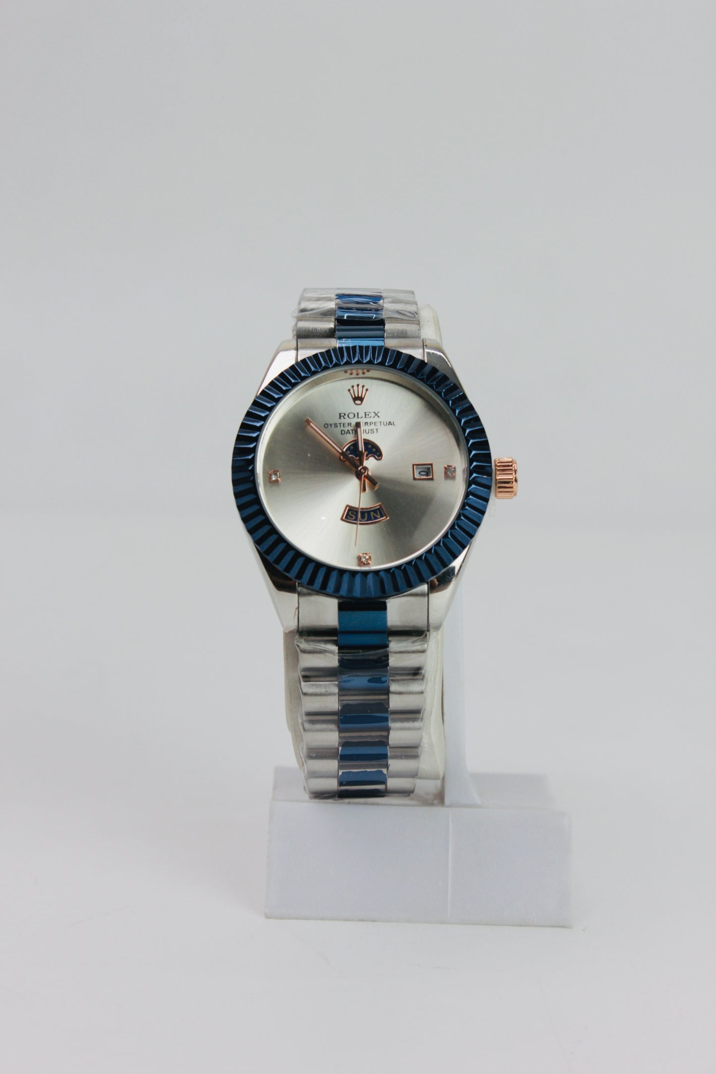Rolex Submariner Date Blue And Silver Stainless Steel Watch
