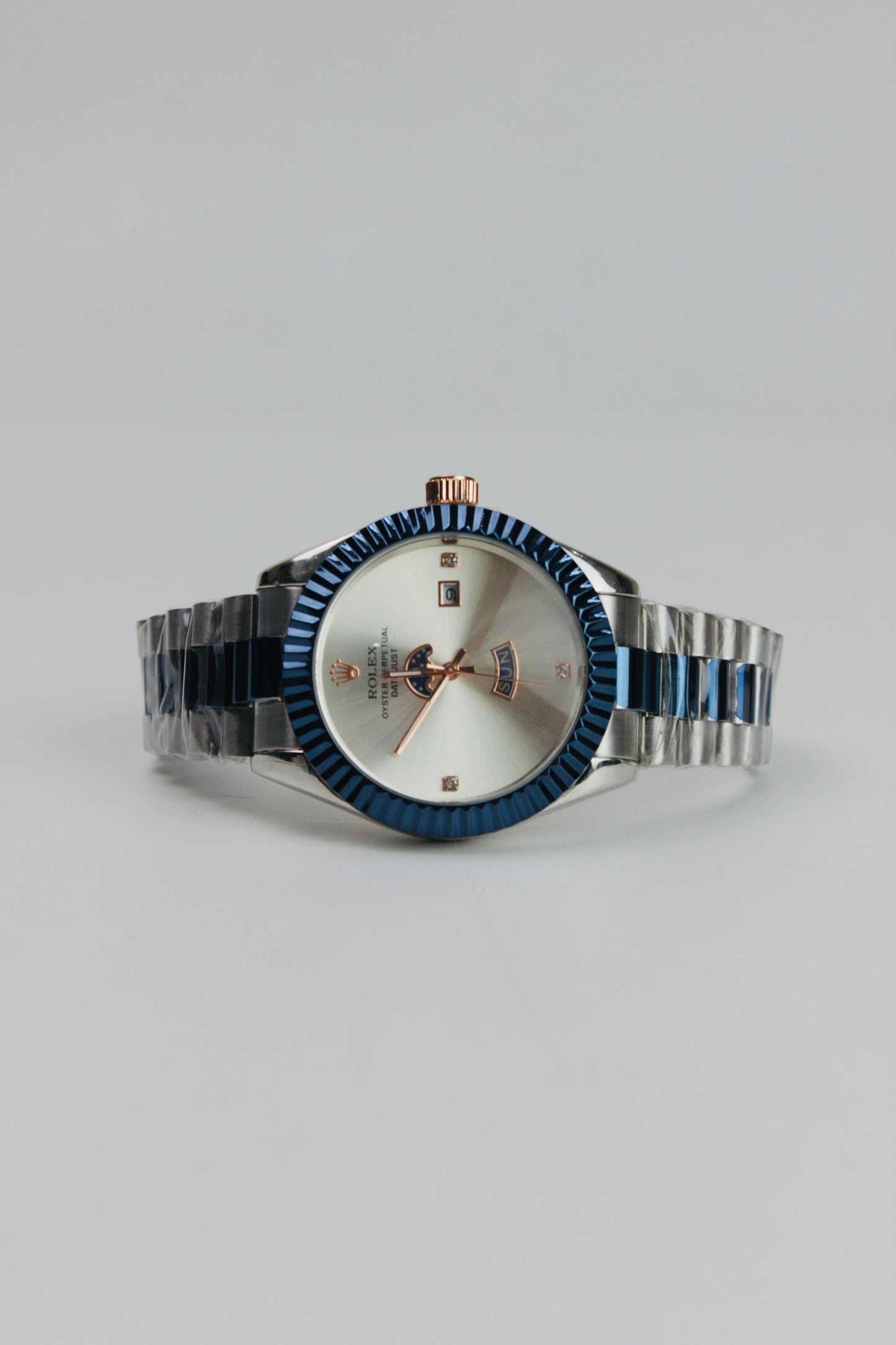 Rolex Submariner Date Blue And Silver Stainless Steel Watch