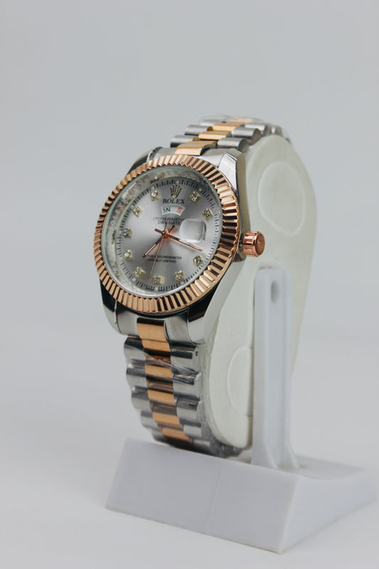 Rolex Submariner Date Golden And Silver Stainless Steel Watch