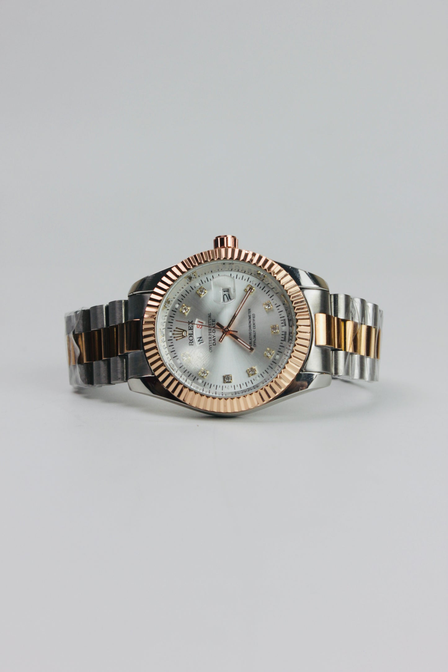 Rolex Submariner Date Golden And Silver Stainless Steel Watch