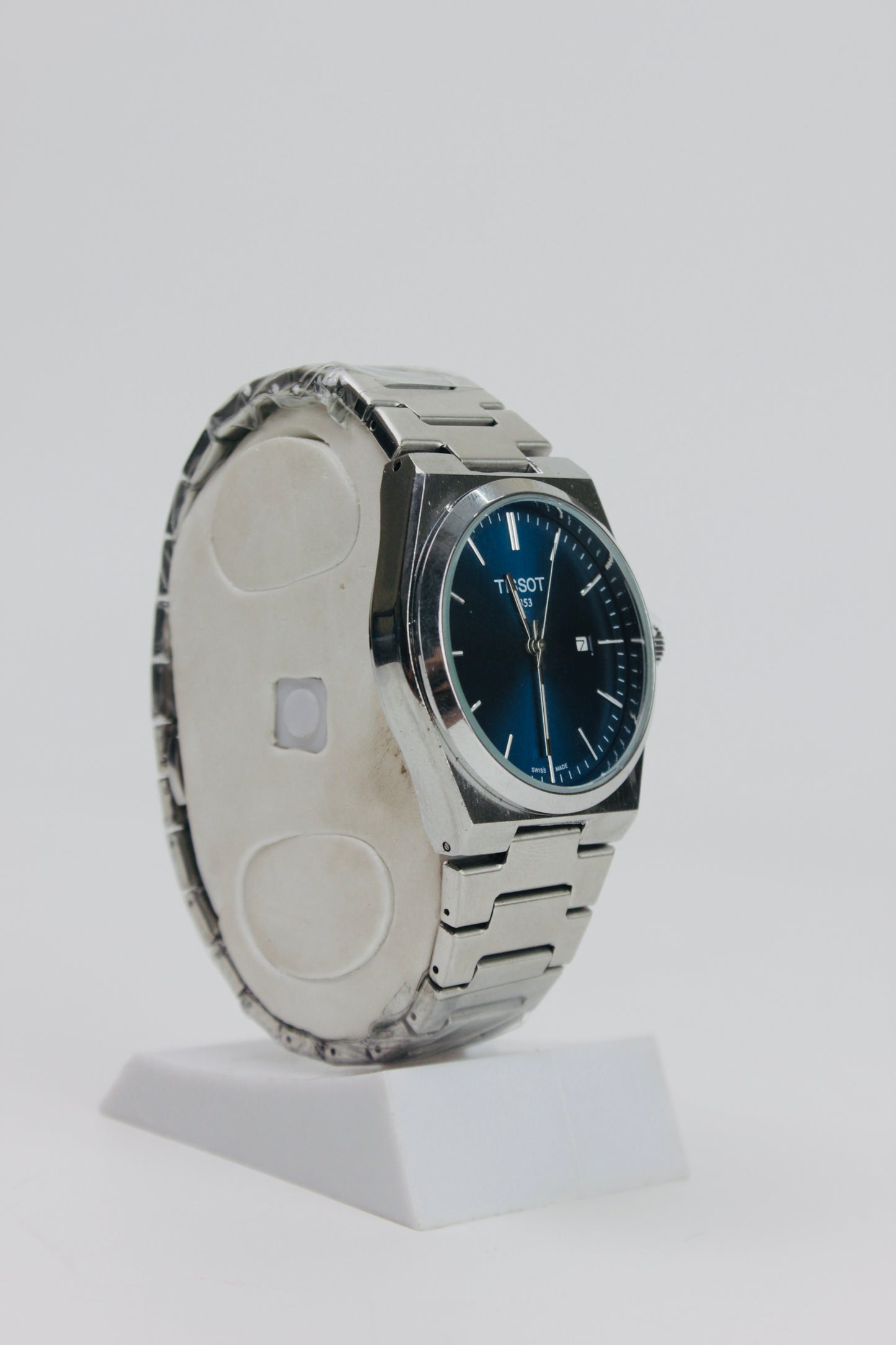 Tissot Gentleman Date Blue And Silver Stainless Steel Watch