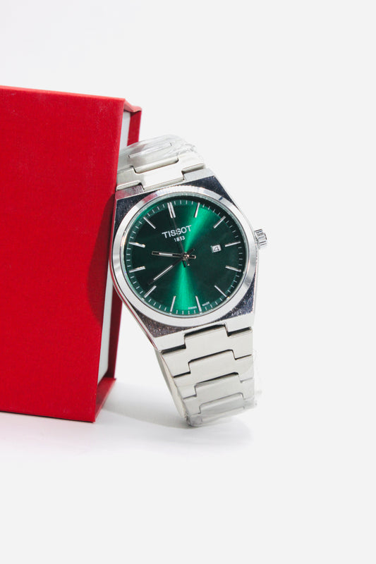 Tissot PRX for Men – Elegant Swiss Quartz Watch with Green Dial (35mm)